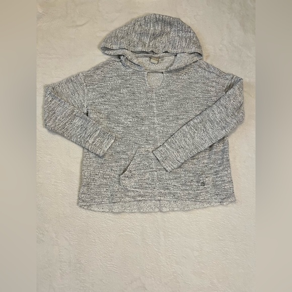 Roxy Grey Knitted Sweatshirt With Hoodie Size XS - Picture 1 of 7